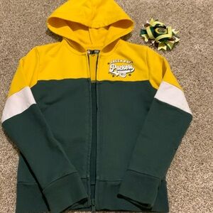 Green Bay Packers Zip Jacket - Girls Sz 6X